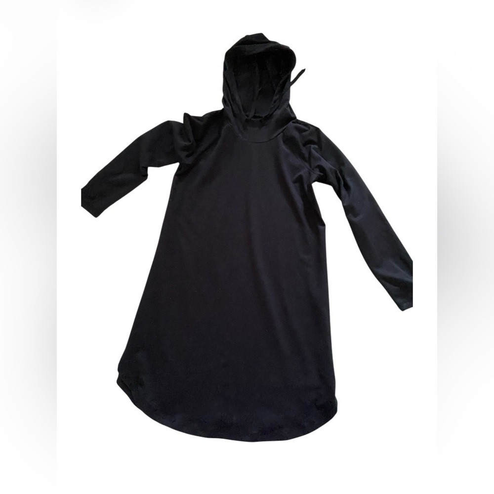 J Jill Fit Peach Perfect Soft Black Dress with Hood size XS
